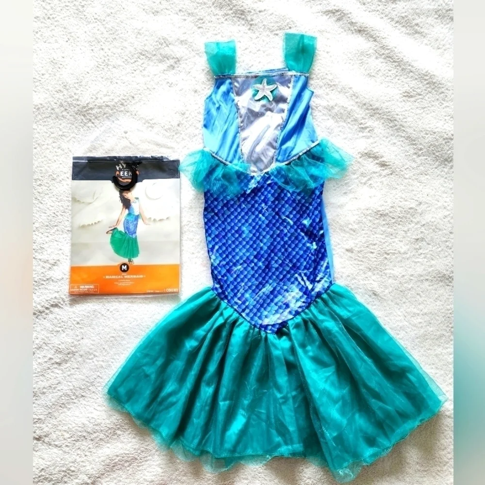 New girl's Mermaid Halloween Costume / dress For Every Sea Creature size M (8)